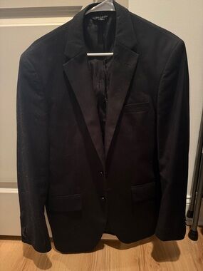 George Black Single-Breasted Two-Button Blazer